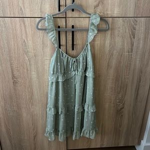 Green mini dress